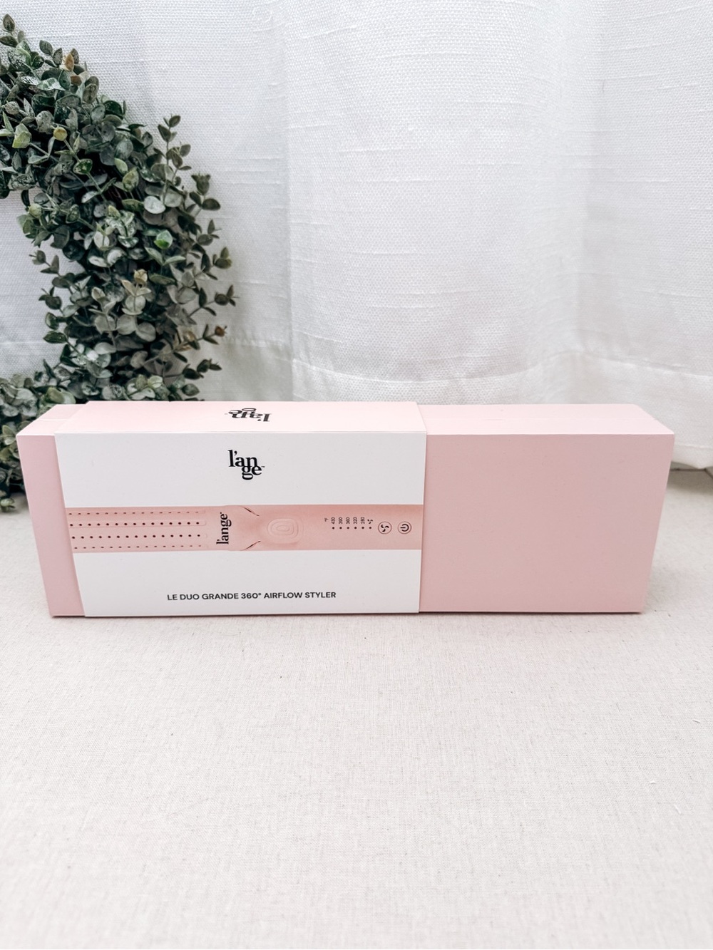 L’ange Le Duo Grande 360° Airflow Styler Blush Pink Flat Iron Curling Iron NIB - Picture 2 of 6